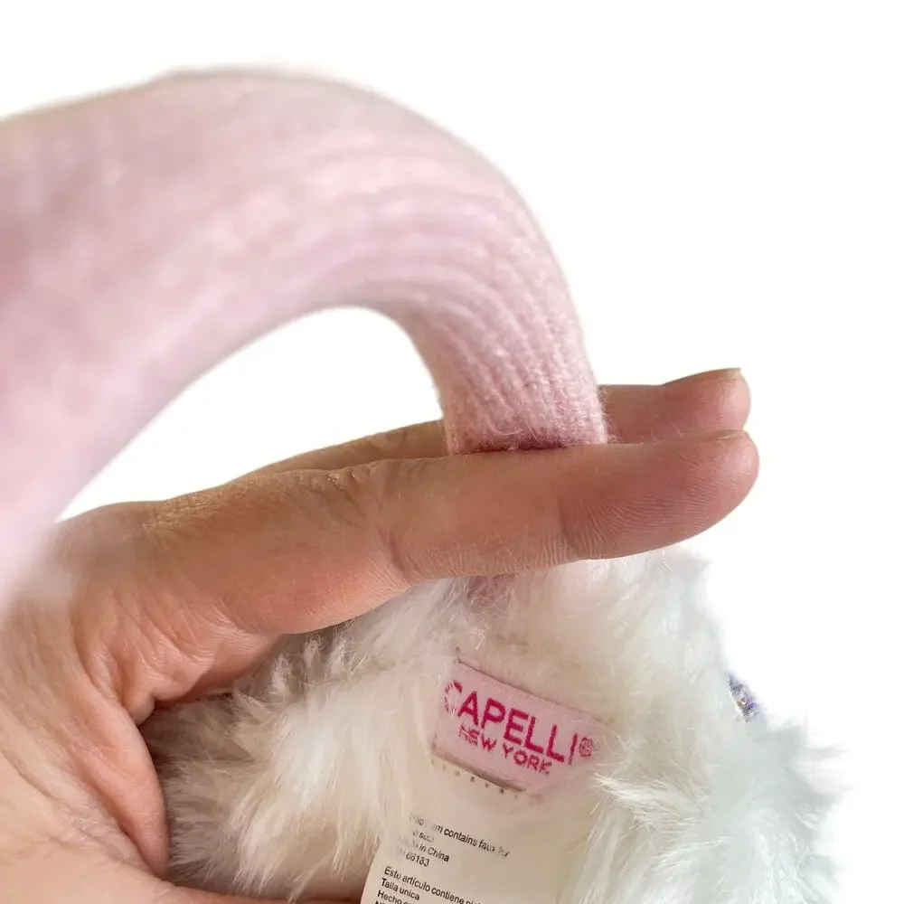 Capelli New York Faux Fur Earmuffs Girls Animal Knit